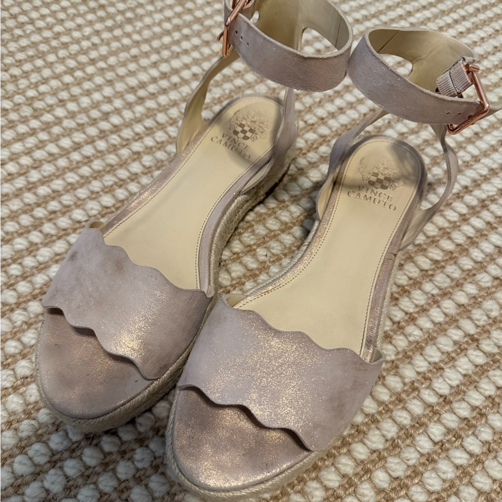 Vince Camuto Women's Metallic Pink Blush Espadrilles